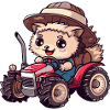 Hedgehog Tractor Farmer