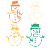 Santa Claus Snowman Christmas