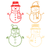 Santa Claus Snowman Christmas