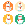 Weihnachtsmann Schneemann Weihnachten