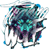 Neon Techno Wolf Head–Rave Wolf