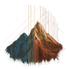 Geometrische Bergkunst – Linien & Farbkontraste
