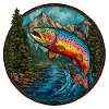 Rainbow Trout – Colourful Angler & Nature Motif