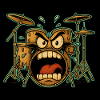 Angry Drumset Cartoon