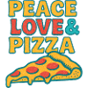 Peace Love Pizza Retro Tee