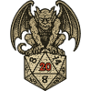 Gargoyle on a D20 Dice Arc