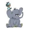 Elefant_mit_Vogel