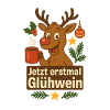 Funny mulled wine reindeer