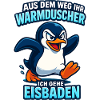 Eisbaden Pingiun Lustiger Spruch