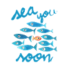 À bientôt en mer poissons bleus