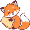 Orange cuddly fox plush