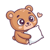 Soft Bear Cuddle Heart