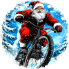 Mountain bikers Christmas