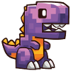 Pixel Dino – Purple Cartoon T-Rex