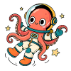 Space Astronaut Octopus