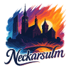 Neckarsulm City Silhouette Neckar Gift