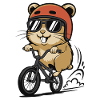 Hamster Rollerbike with Helmet
