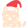 Süße Weihnachtskatze im Comfy Style