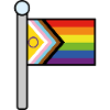 Inclusive Progress Pride flag pole