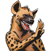 Hyena in comic style grimace