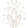 Mystic Crystal Line Art