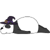 Sleepy Witch Panda Halloween Vibes