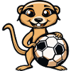 Erdmännchen Cartoon Fußball