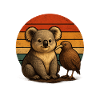 Koala Kiwi Retro Tierfreunde