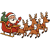 Christmas sleigh with reindeer
