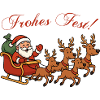 Merry celebration with reindeer sleigh