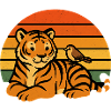 Tiger Vogel Tierfreundschaft