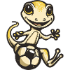 Gecko kicks soccer