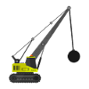 Wrecking ball crane