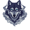 Nebelwolf : Wolfkopf dans la brume