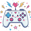 Heart Controller Doodle Pixel Pop