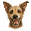 Insanely happy dog head