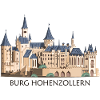 Hohenzollern Castle Illustration Hand Drawing