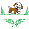 Doggie Laurel Wreath with Namespace