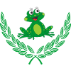 Frog in Green Laurel Wreath – Congratulations
