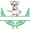 Mouse Laurel Wreath with Namespace