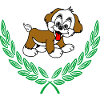 Dog in Green Laurel Wreath – Congratulations