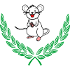 Mouse in Green Laurel Wreath – Congratulations
