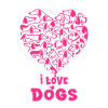 Love Dogs Heart Silhouette