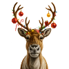 Weihnachs Rentier mit Schmuck