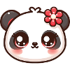 Panda Blossom Cute Face