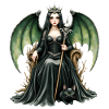 Winged Dark Queen with Staff