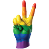 PRIDE PEACE HAND - peace & love
