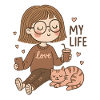Cozy Girl & Cat – My Life Design