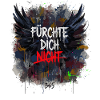 FEAR NOT Grunge Wings Splatter Art