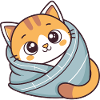 Sweet Kitten Blue Scarf